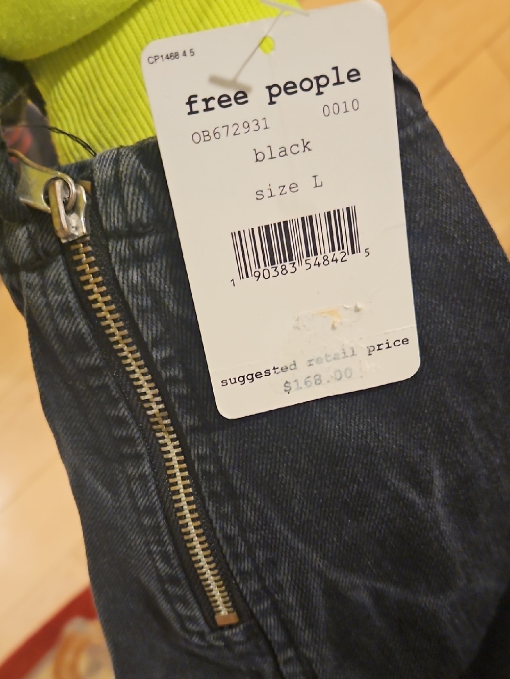 Free People Oversize Denim Motor Cycle Jacket Corsette Style Lace Sides - Picture 9 of 12